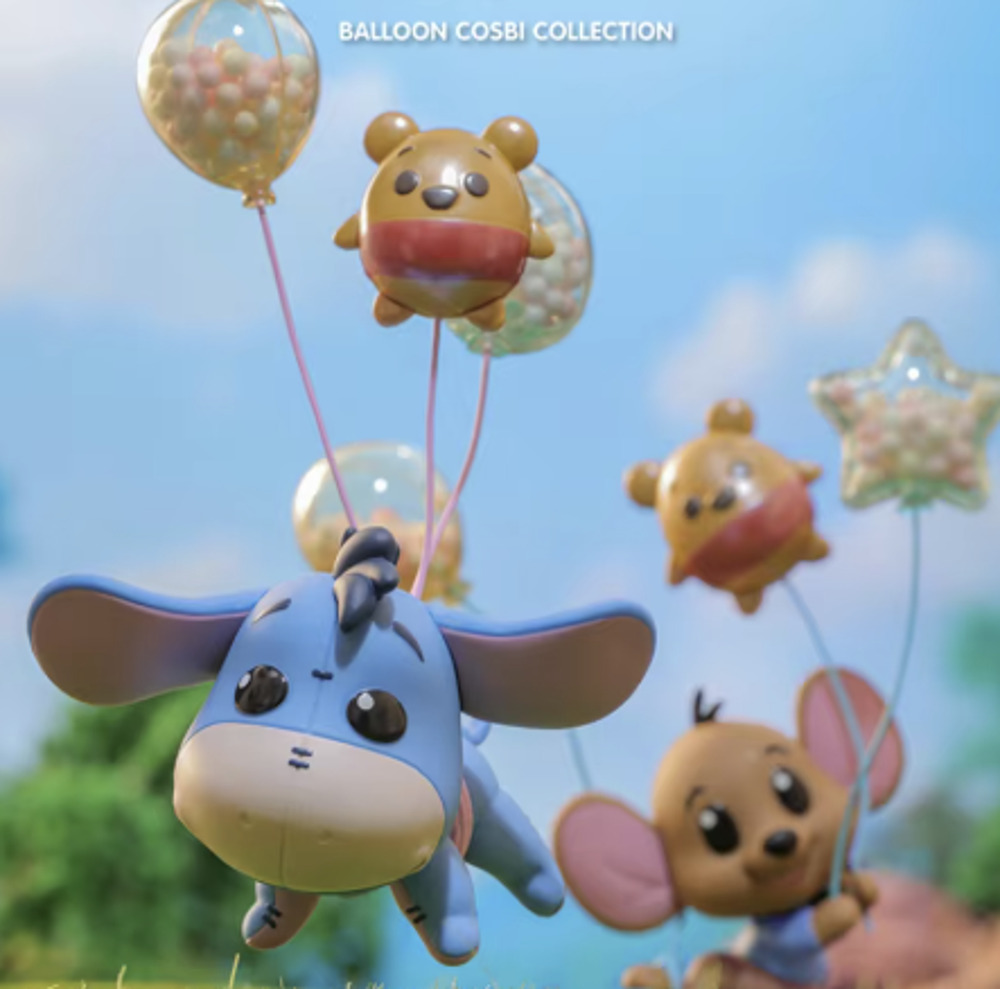 Disney x Cosbi Winnie the Pooh Balloon Series Collectible Figure, Eeyore - New